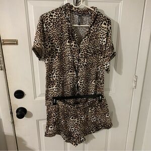 Steve Madden Leopard  Pajama Set